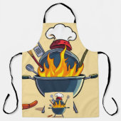 Grill Master Dad Schort - Grappig BBQ Chef Gift vo (Voorkant)