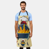 Grill Master Dad Schort - Grappig BBQ Chef Gift vo (Gedragen)