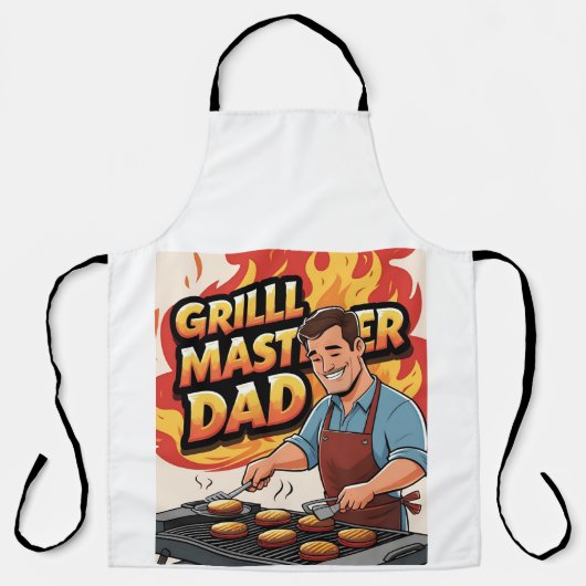 Grill Master Dad Smoky BBQ Schort (Voorkant)