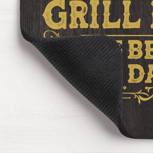 Grill Master en Best Dad Ever Fathers Day Zwart Muismat (Hoek)