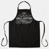 Grill Master en Best Dad Ever Fathers Day Zwart Schort (Voorkant)
