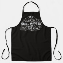 Grill Master en Best Dad Ever Fathers Day Zwart