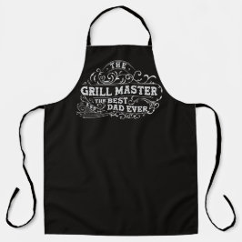 Grill Master en Best Dad Ever Fathers Day Zwart Schort