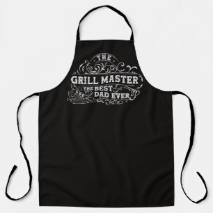 Grill Master en Best Dad Ever Fathers Day Zwart Schort