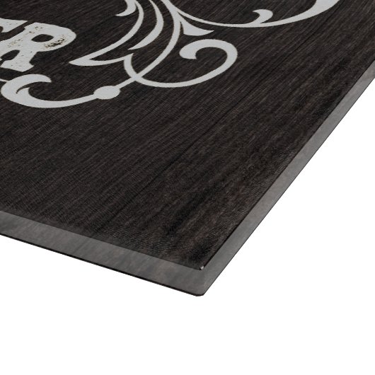 Grill Master en Best Dad Ever Fathers Day Zwart Snijplank (Hoek)