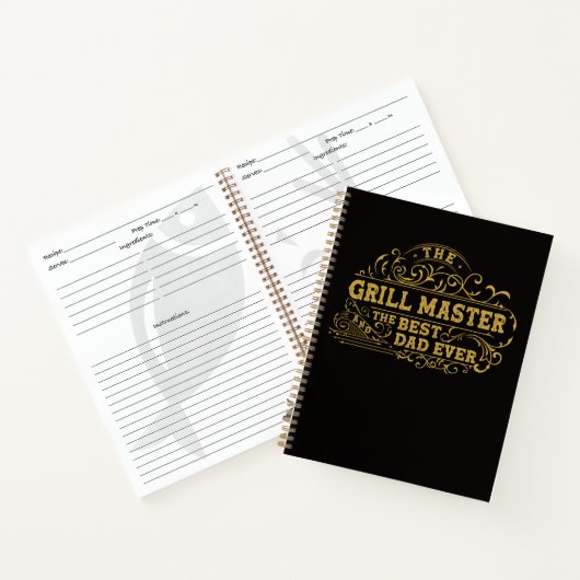 Grill Master en beste papa ooit Vaders Day Recept Notitieboek (Binnen)