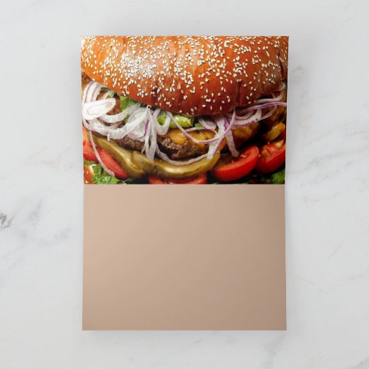 grill master father's day hamburger cheeseburger kaart (Binnen)