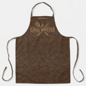 Grill Master Faux Leather Schort (Voorkant)