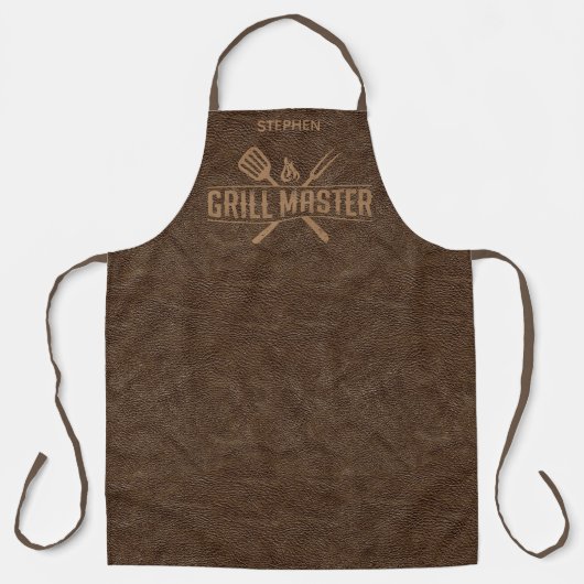 Grill Master Faux Leather Schort (Voorkant)