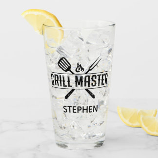 Grill Master Faux Leather Set Glass Cup Glas