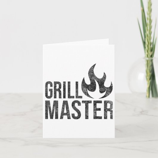 Grill Master Flame Barbecue BBQ Smoke Char Open Fi Kaart (Voorkant)