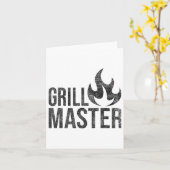Grill Master Flame Barbecue BBQ Smoke Char Open Fi Kaart (Gele Bloem)