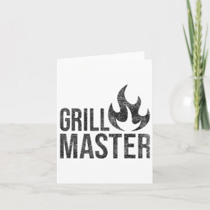 Grill Master Flame Barbecue BBQ Smoke Char Open Fi Kaart