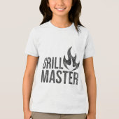 Grill Master Flame Barbecue BBQ Smoke Char Open Fi Tri-Blend Shirt (Voorkant)