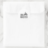 Grill Master Flame Byrbecue BBQ Smoke Char Open Fi Ronde Sticker (Tas)