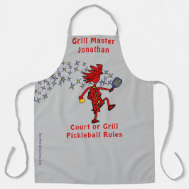 Grill Master Fun Pickleball All-Over Print Apron Schort