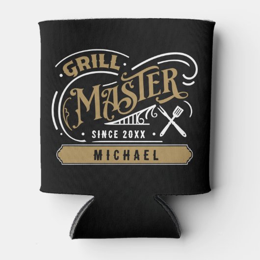 Grill Master gepersonaliseerd Blikjeskoeler (Voorkant)