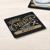 Grill Master gepersonaliseerd Kartonnen Onderzetters (Schuin)