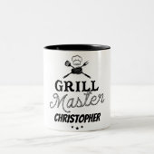 Grill Master gepersonaliseerd Tweekleurige Koffiemok (Center)