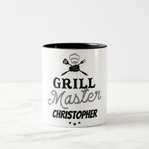 Grill Master gepersonaliseerd Tweekleurige Koffiemok