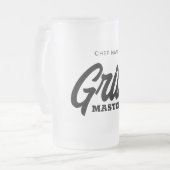 Grill Master glass stein mok voor BBQ chef-kok (Voorkant links)