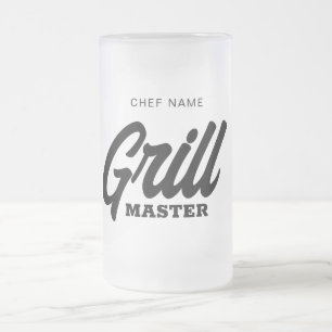 Grill Master glass stein mok voor BBQ chef-kok
