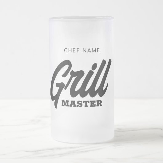 Grill Master glass stein mok voor BBQ chef-kok (Center)