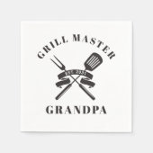 Grill Master Grandpa Best Grandfather Custom Servet (Voorkant)