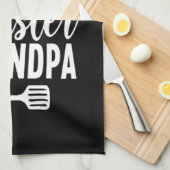 Grill Master Grandpa Kitchen Towel Theedoek (Quarter Fold)
