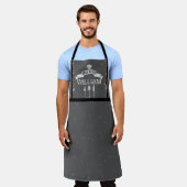 Grill Master gray mannen keuken Apron Schort (Gedragen)