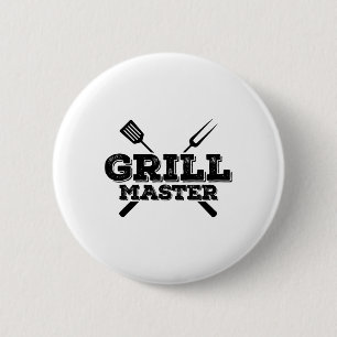 Grill Master Grillen Byrbecue BBQ Roker Graphic Ronde Button 5,7 Cm