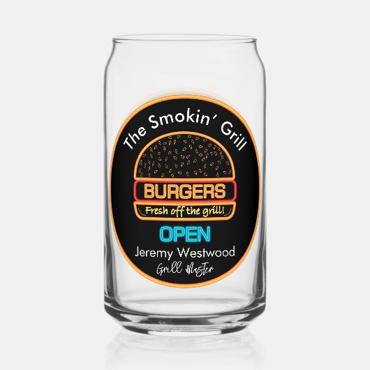 Grill Master Grilling Bier Kan Glas Drinkware (Voorkant)