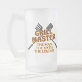 GRILL MASTER - HET MAN DE MYTH DE LEGEND MATGLAS BIERPUL (Links)