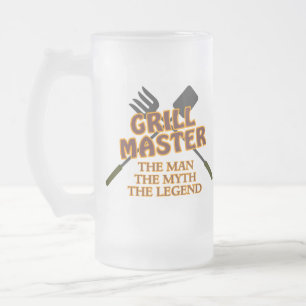 GRILL MASTER - HET MAN DE MYTH DE LEGEND MATGLAS BIERPUL