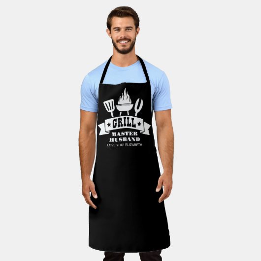 Grill Master Husband Black Schort (Gedragen)