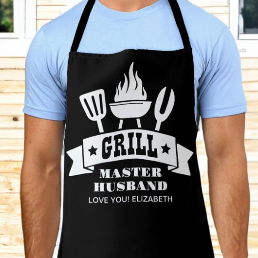 Grill Master Husband Black Schort