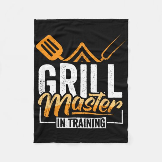 Grill Master in Opleiding BBQ-liefhebber Fleece Deken (Voorkant)