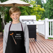 Grill Master in Opleiding Vader Zoon BBQ Zwart Schort