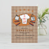 Grill Master Invitation Kaart (Staand voorkant)