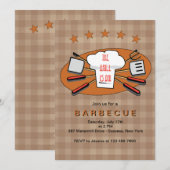 Grill Master Invitation Kaart (Voorkant / Achterkant)