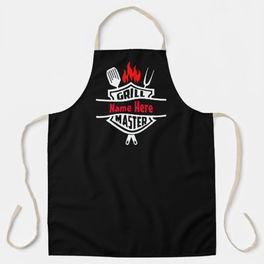 Grill Master - Klusttekst personaliseren Schort (Voorkant)