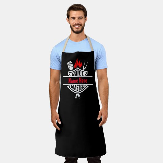 Grill Master - Klusttekst personaliseren Schort (Gedragen)