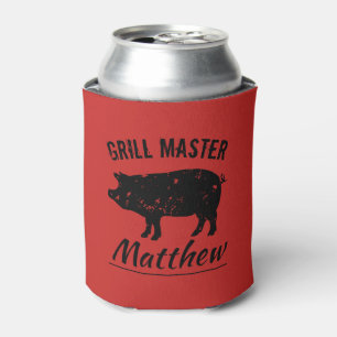 Grill master koelboxxen met varkensvlees ontwerp blikjeskoeler