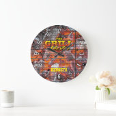Grill Master Man Cave  Wall Clock Grote Klok (Huis)