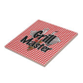Grill Master met BBQ Tools & Picnic Table Tegeltje (Zijkant)