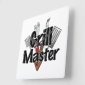 Grill Master met BBQ Tools Vierkante Klok (Hoek)