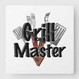 Grill Master met BBQ Tools Vierkante Klok