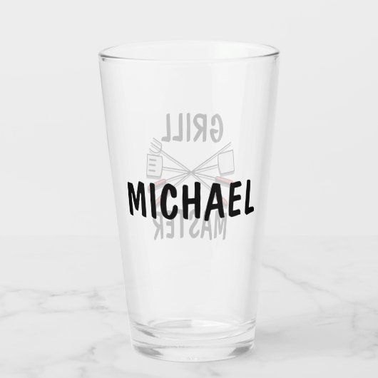 Grill Master met naam Glas (Achterkant)