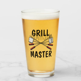 Grill Master met naam Glas