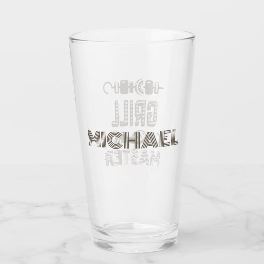 Grill Master met naam Glas (Achterkant)